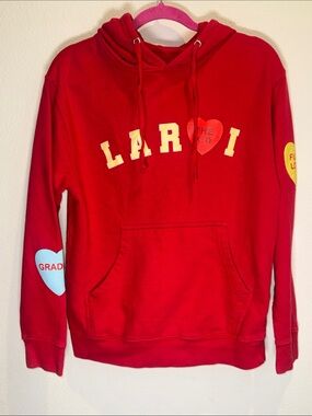 The Kid Laroi Red Candy Hearts F**k Love Savage Valentines Hoodie Unisex Sz S